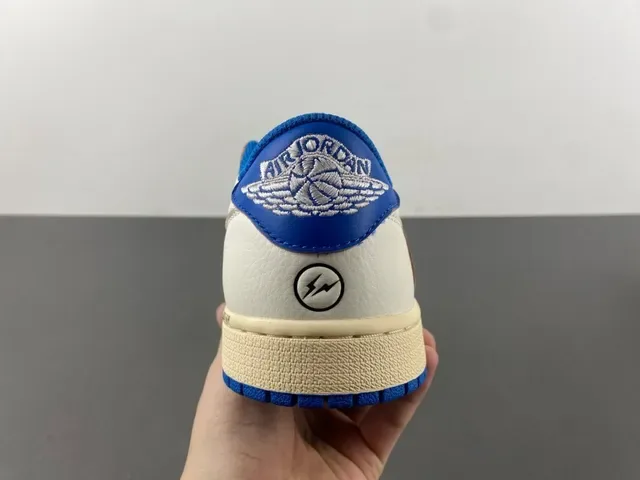 Nike Air Jordan 1 Low Off-White Royal Blue Lifestyle Sneakers 4