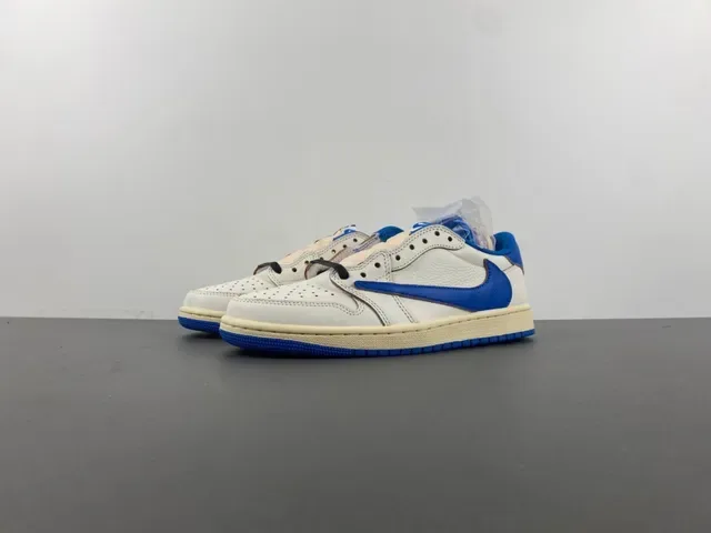 Nike Air Jordan 1 Low Off-White Royal Blue Lifestyle Sneakers 11