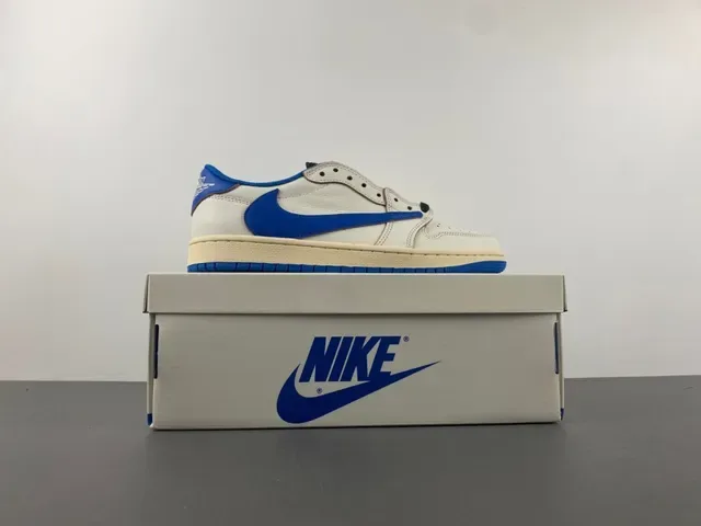 Nike Air Jordan 1 Low Off-White Royal Blue Lifestyle Sneakers 16