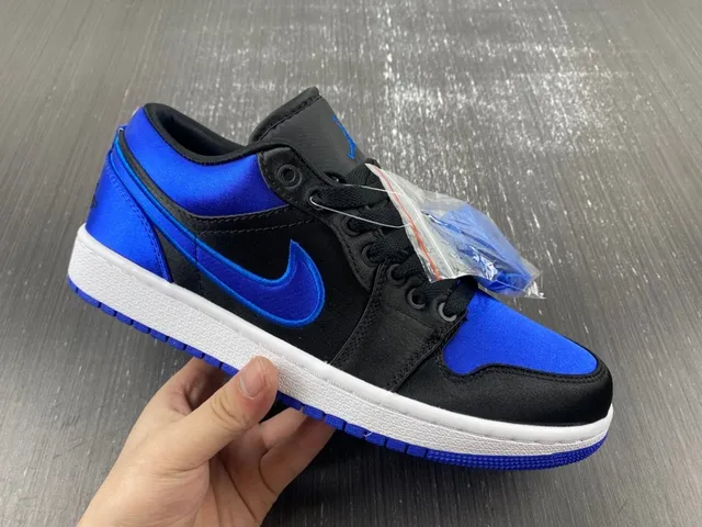 Nike Air Jordan 1 Low Royal Blue and Black Lifestyle Sneakers 4