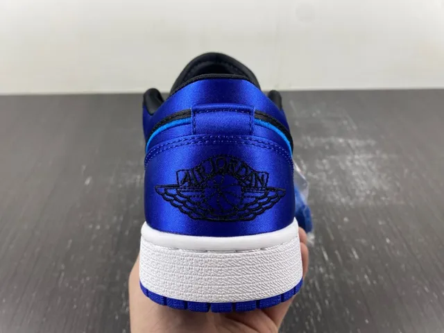 Nike Air Jordan 1 Low Royal Blue and Black Lifestyle Sneakers 9