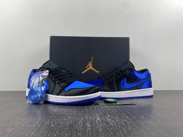 Nike Air Jordan 1 Low Royal Blue and Black Lifestyle Sneakers 13