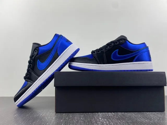 Nike Air Jordan 1 Low Royal Blue and Black Lifestyle Sneakers 14