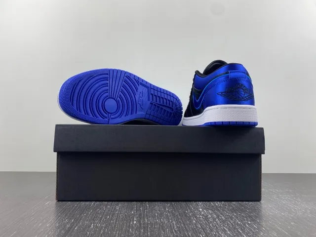 Nike Air Jordan 1 Low Royal Blue and Black Lifestyle Sneakers 15