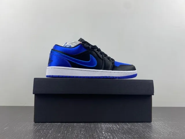 Nike Air Jordan 1 Low Royal Blue and Black Lifestyle Sneakers 16