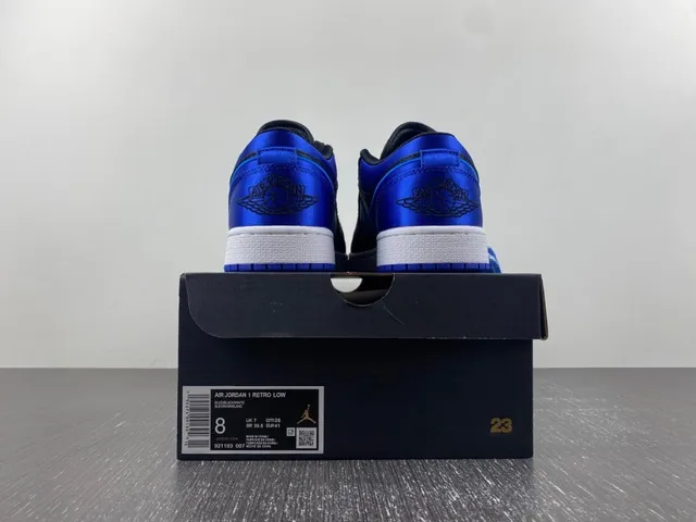 Nike Air Jordan 1 Low Royal Blue and Black Lifestyle Sneakers 17