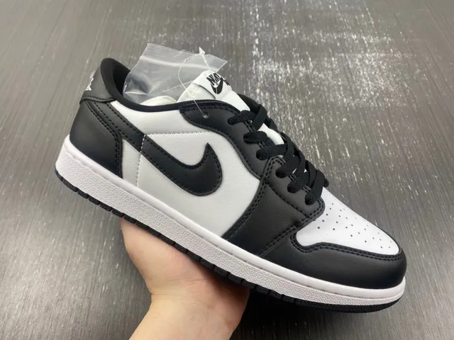 Nike Air Jordan 1 Low White and Black Lifestyle Sneakers 4