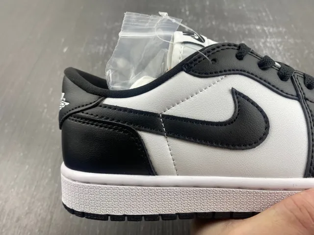 Nike Air Jordan 1 Low White and Black Lifestyle Sneakers 5