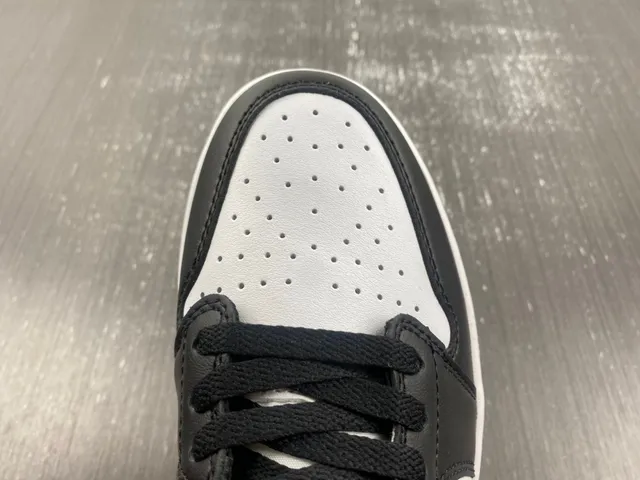 Nike Air Jordan 1 Low White and Black Lifestyle Sneakers 10