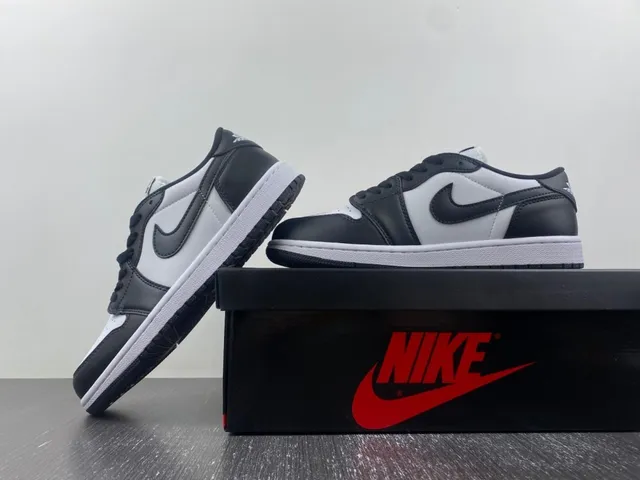 Nike Air Jordan 1 Low White and Black Lifestyle Sneakers 14