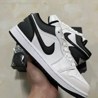 Nike Air Jordan 1 Low White Black Lifestyle Sneakers