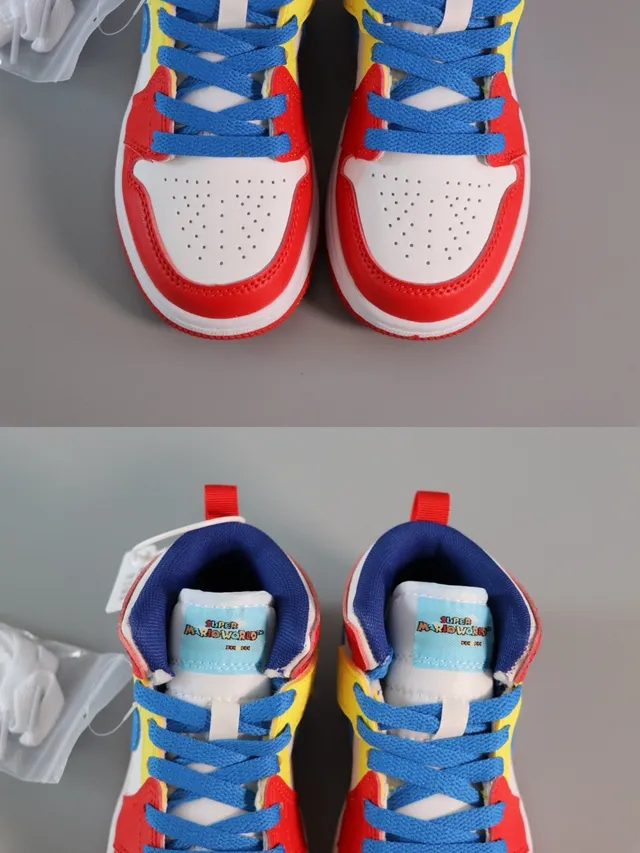 Nike Air Jordan 1 Pink Blue High-Top Padded Collar Basketball Shoes 8