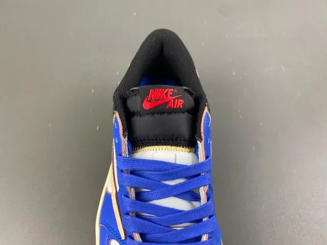 Nike Air Jordan 1 Travis Scott Collaboration Chaussures Lifestyle Bleu Blanc Crème 7