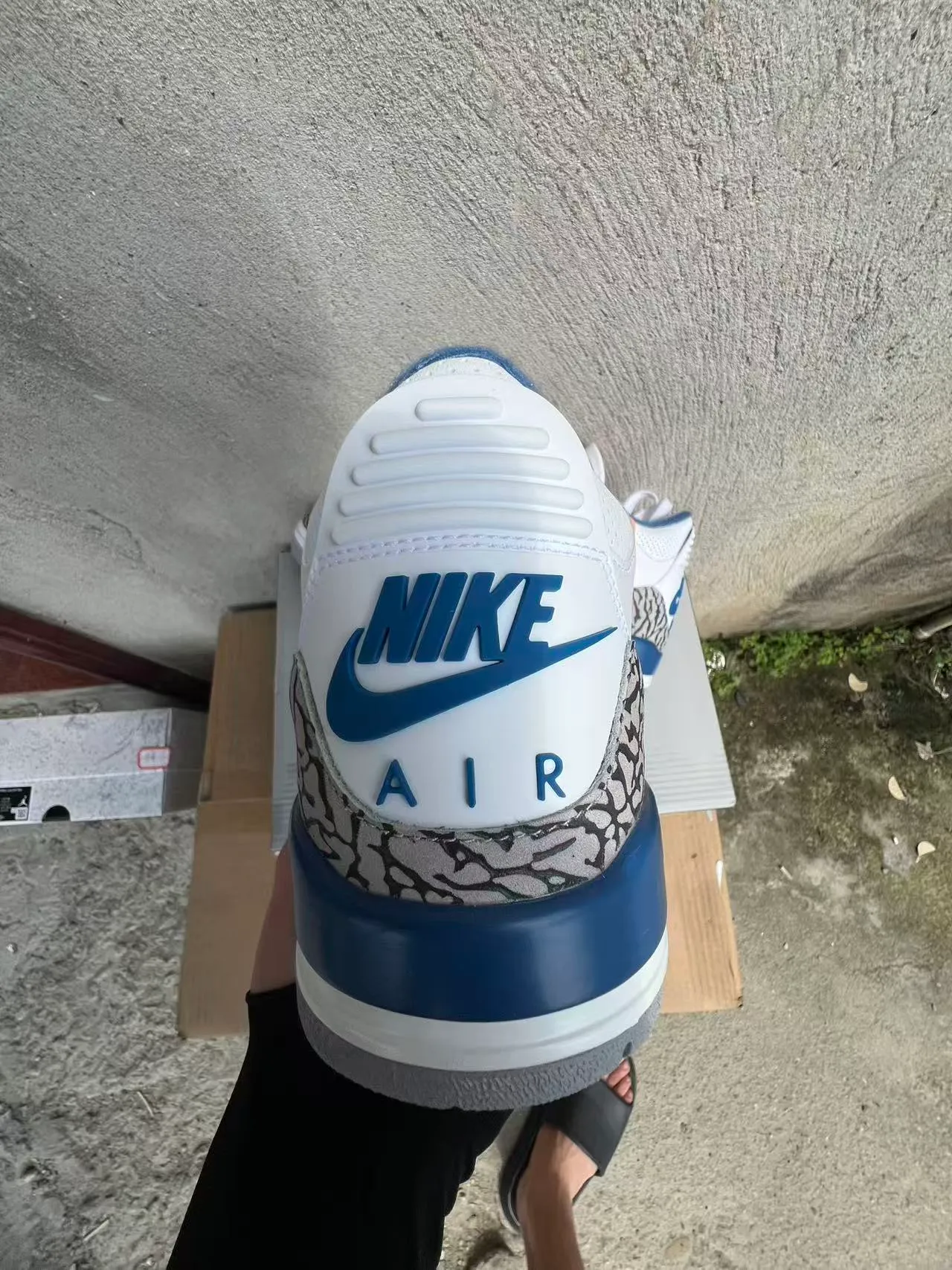 Nike Air Jordan 3 White Royal Blue Elephant Print Basketball Shoes 8