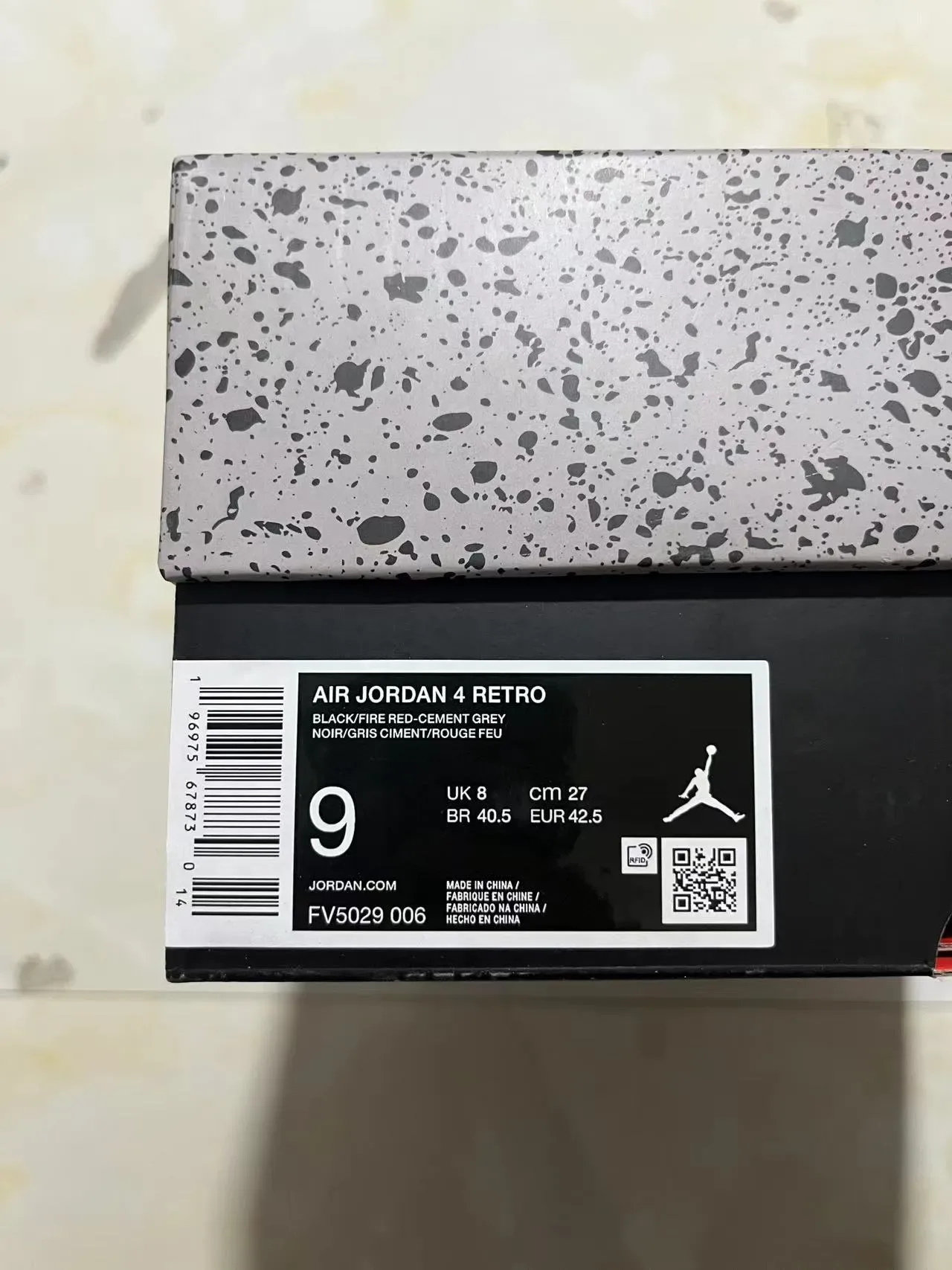 Nike Air Jordan 4 Black Red Gray Chaussures de Basketball 11