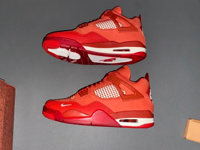Nike Air Jordan 4 Red Monochrome Basketball Shoes 10