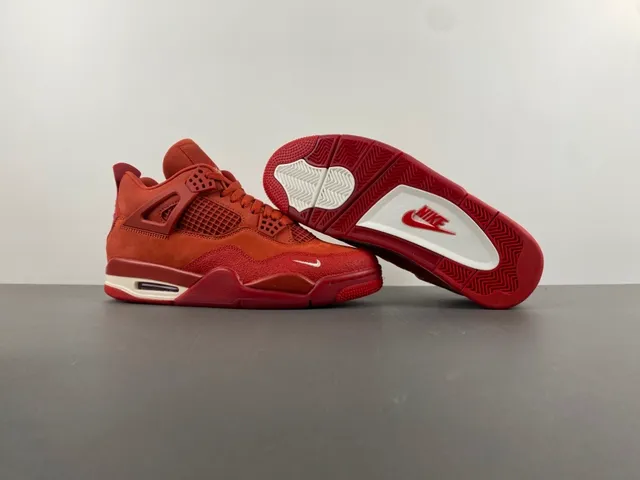 Nike Air Jordan 4 Red Monochrome Basketball Shoes 13
