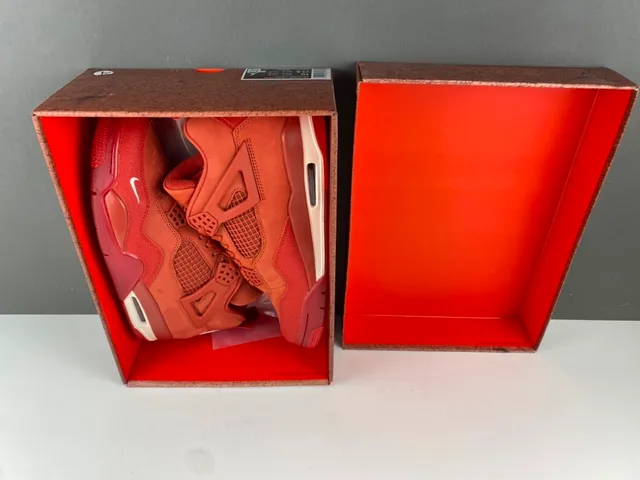 Nike Air Jordan 4 Red Monochrome Basketball Shoes 14