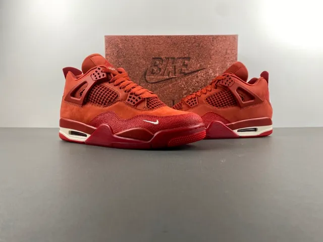 Nike Air Jordan 4 Red Monochrome Basketball Shoes 15