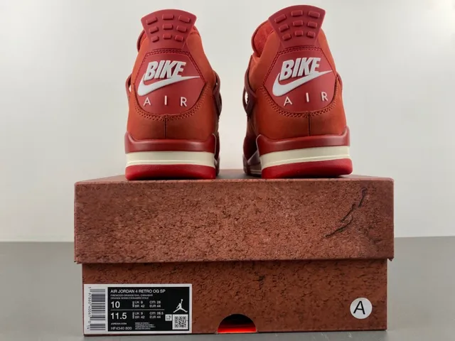 Nike Air Jordan 4 Red Monochrome Basketball Shoes 20