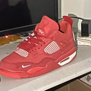 Nike Air Jordan 4 Red White Basketball Shoes
