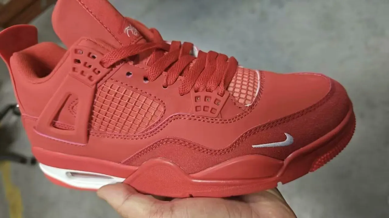 Nike Air Jordan 4 Red White chaussures de basket-ball 3