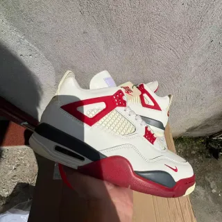 Nike Air Jordan 4 White Red Black Basketball Shoes