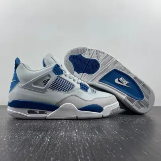 Nike Air Jordan 4 White Royal Blue Basketball Shoes