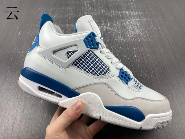 Nike Air Jordan 4 White Royal Blue Basketball Shoes 6