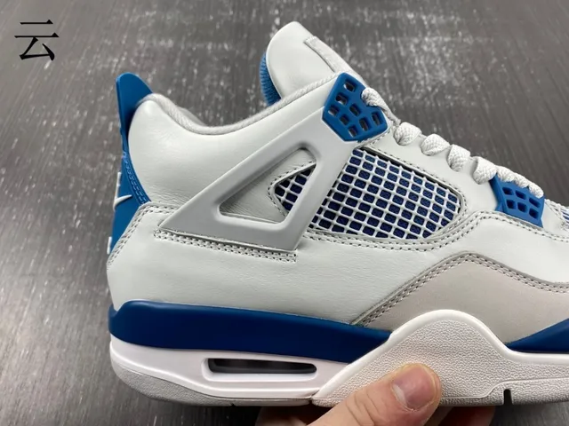Nike Air Jordan 4 White Royal Blue Basketball Shoes 9