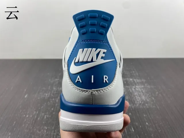 Nike Air Jordan 4 White Royal Blue Basketball Shoes 12