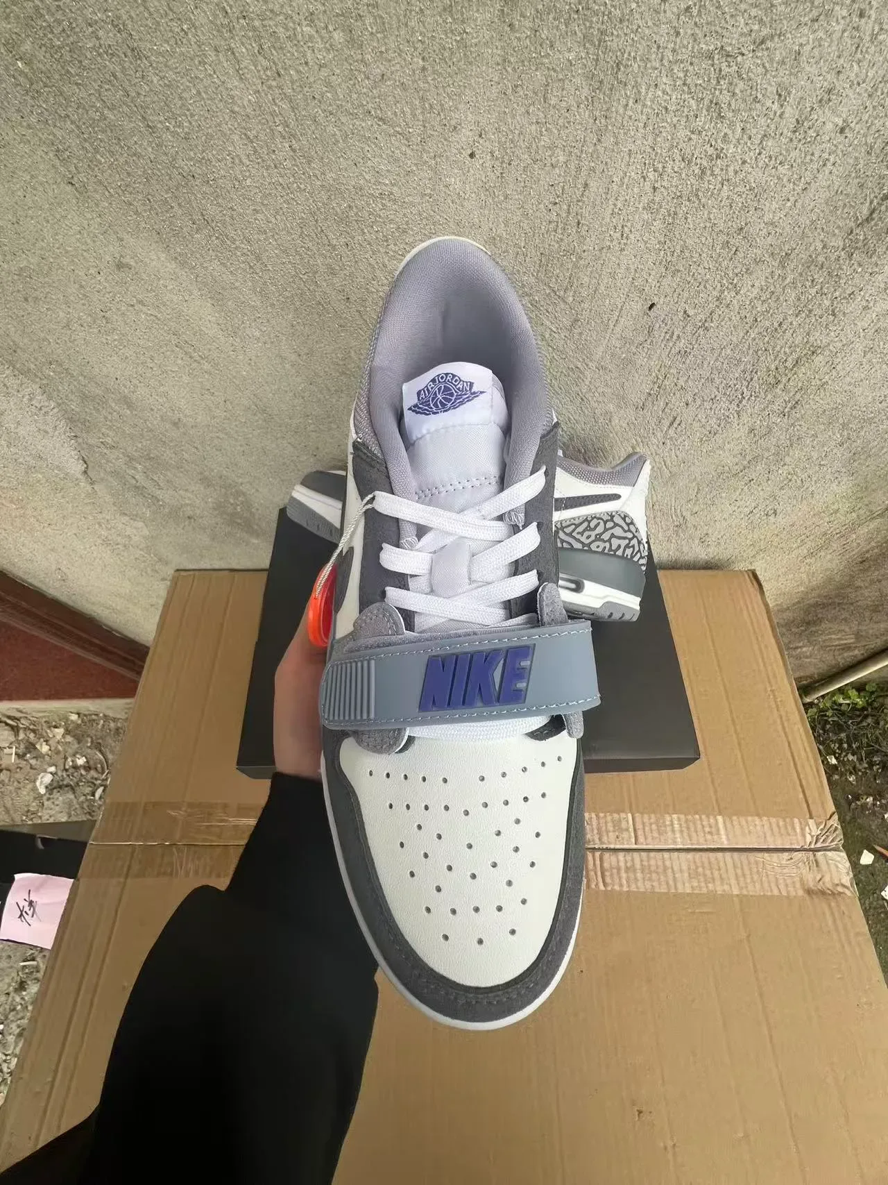 Nike Air Jordan Legacy 312 White Gray Elephant Print Lifestyle Sneakers 3