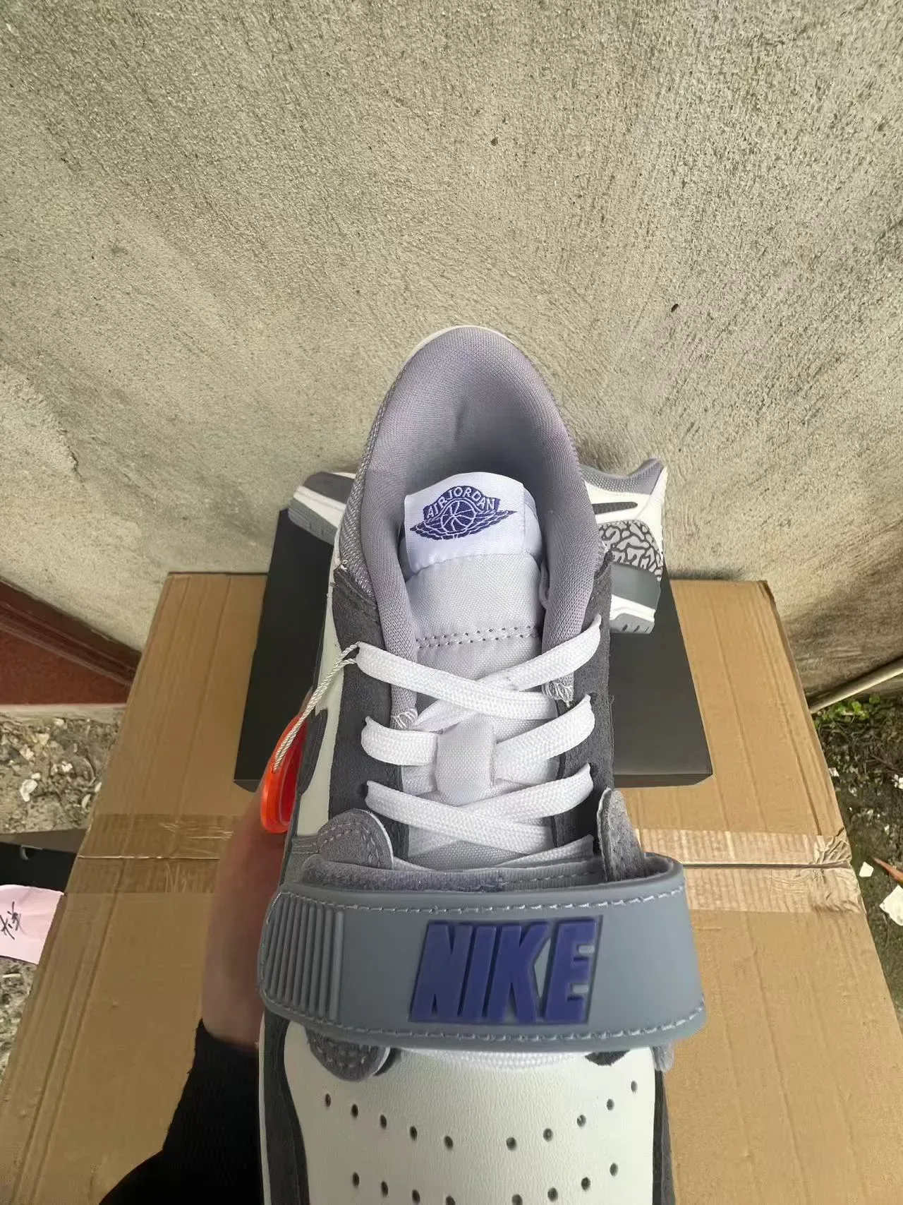 Nike Air Jordan Legacy 312 White Gray Elephant Print Lifestyle Sneakers 4