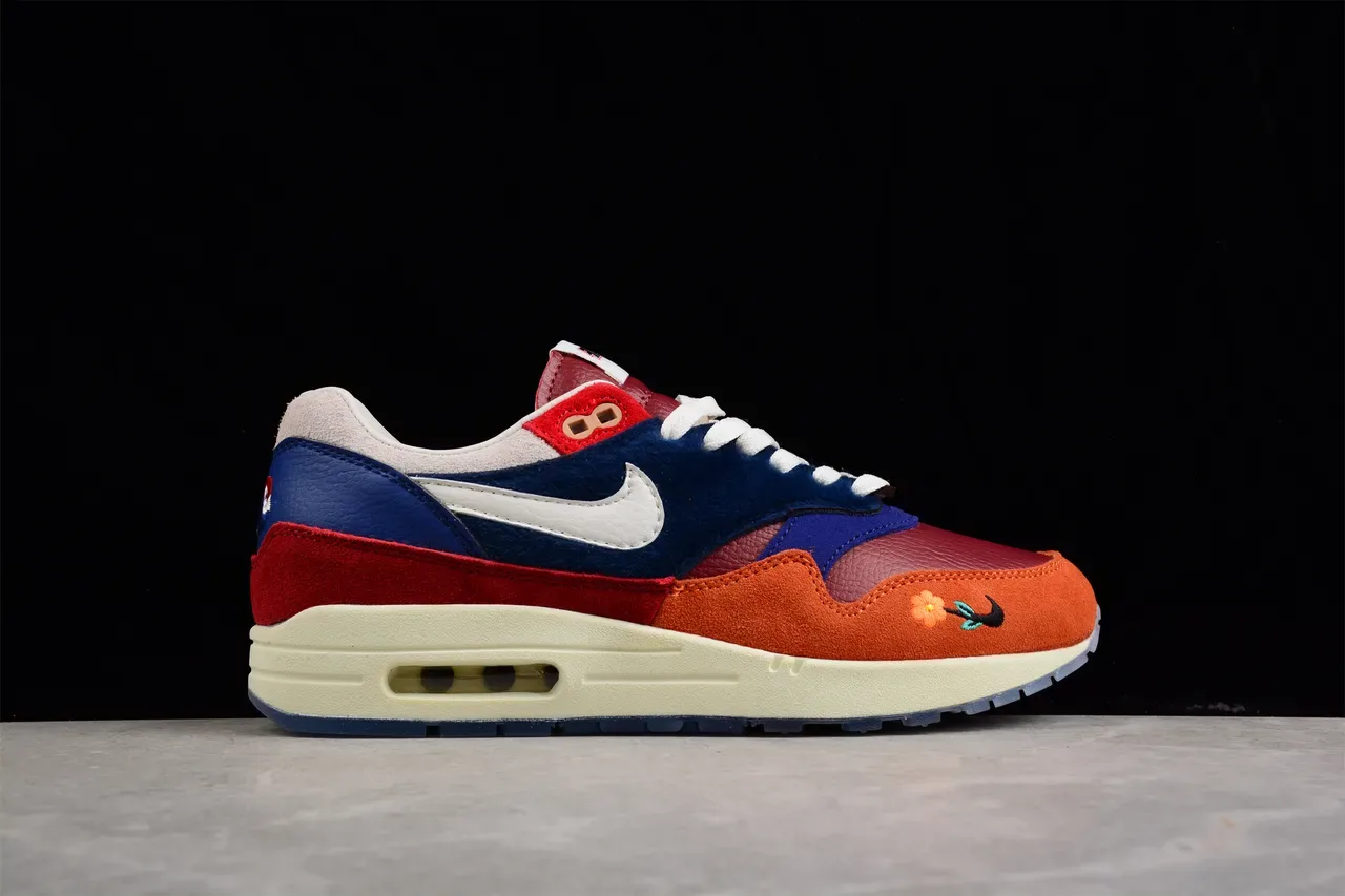 Nike Air Max 1 Multicolor Floral Embroidery Lifestyle Sneakers 15