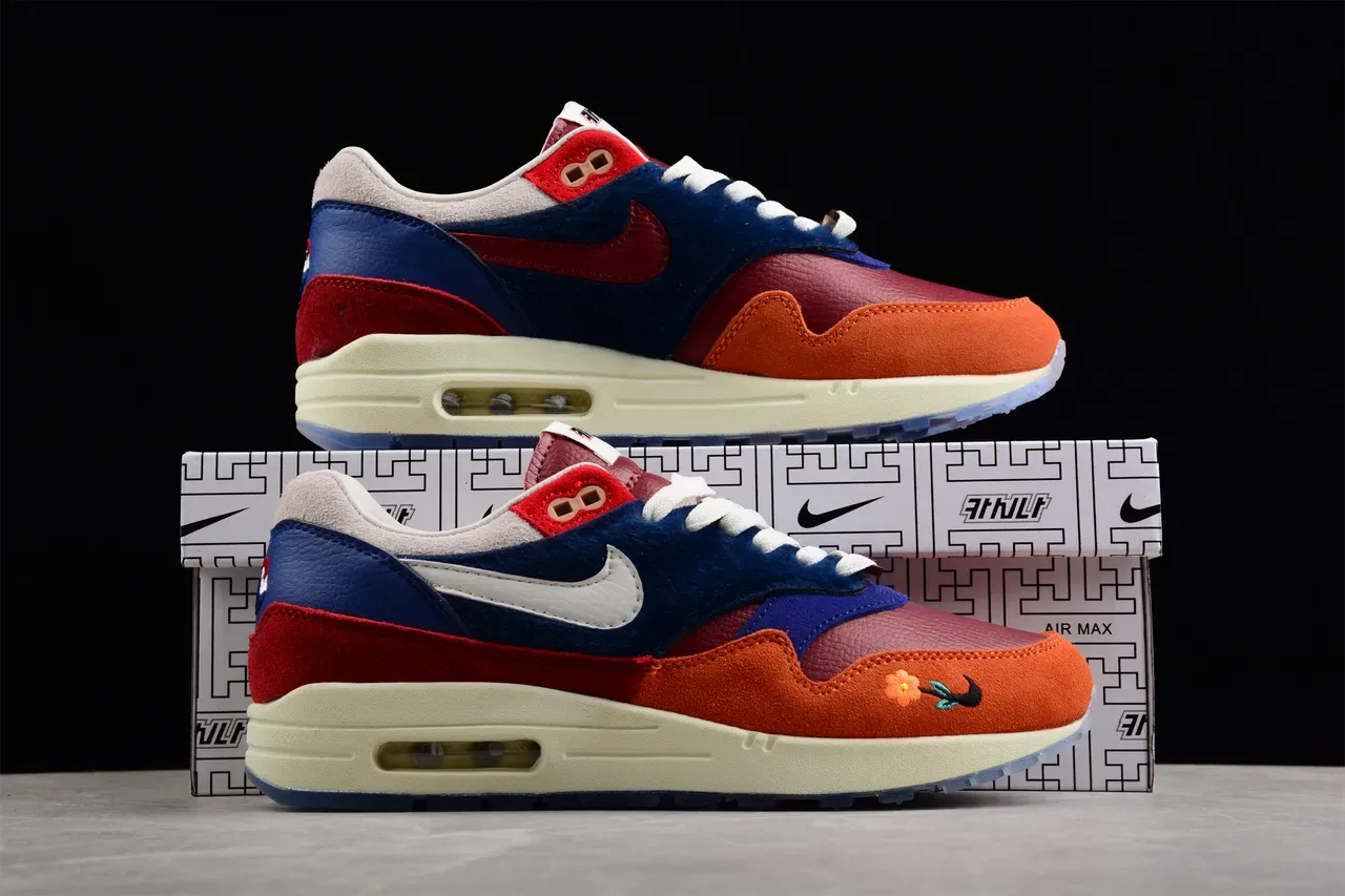 Nike Air Max 1 Multicolor Floral Embroidery Lifestyle Sneakers 16