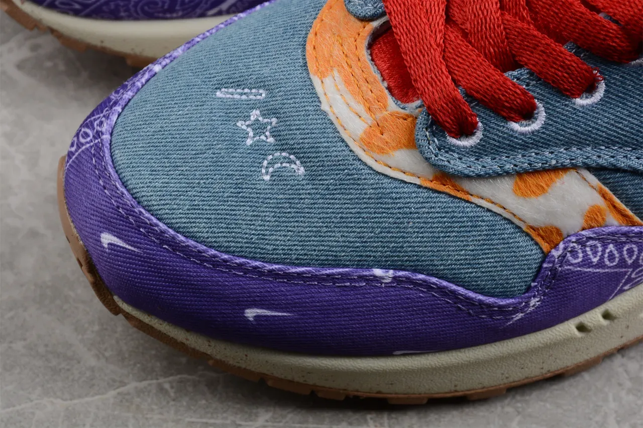 Nike Air Max 1 Multicolor Patchwork Bandana Lifestyle Sneakers 10