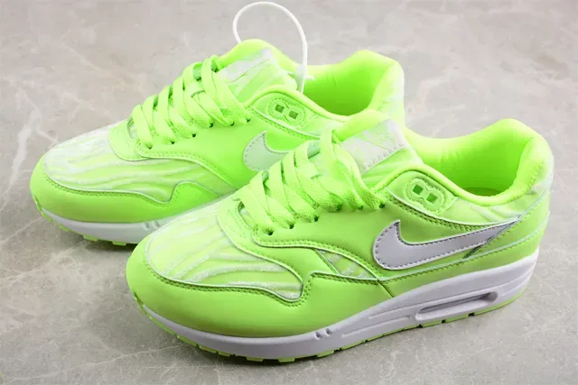 Nike Air Max 1 Neon Lime Green Lifestyle Sneakers 9