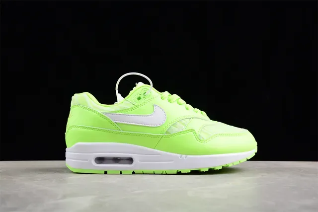 Nike Air Max 1 Neon Lime Green Lifestyle Sneakers 14