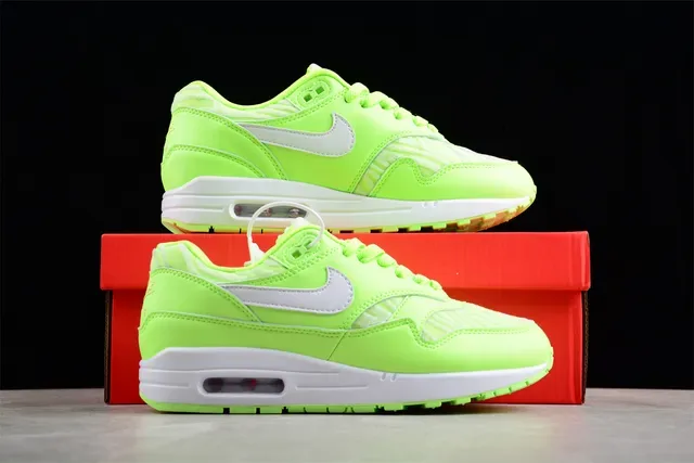 Nike Air Max 1 Neon Lime Green Lifestyle Sneakers 15