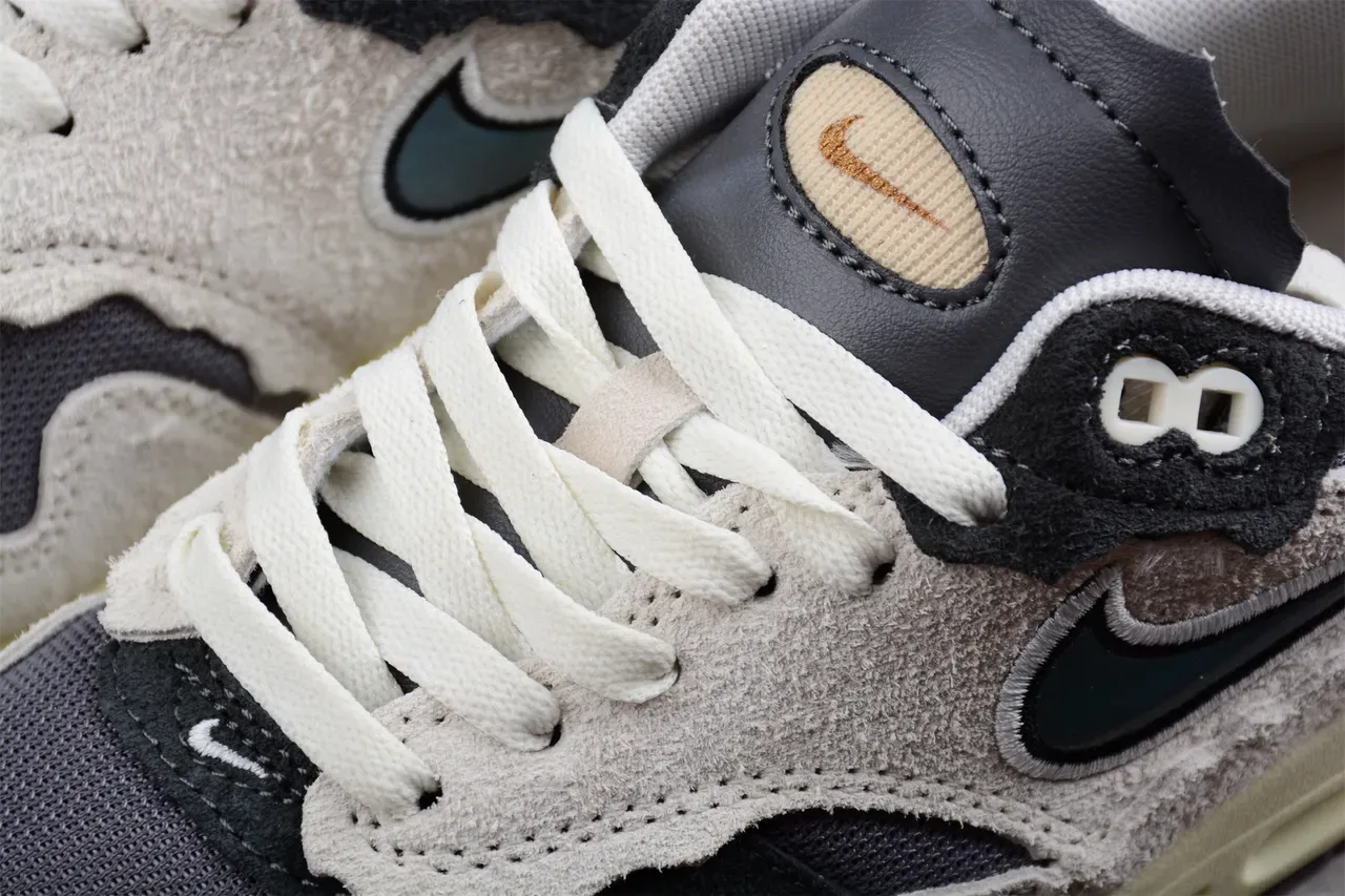 Nike Air Max 1 Off-White and Gray Lifestyle Sneakers 8