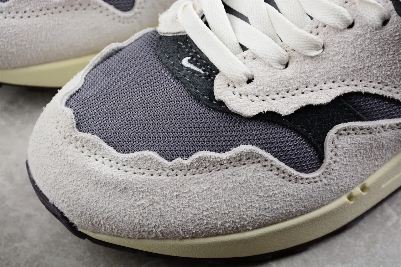 Nike Air Max 1 Off-White and Gray Lifestyle Sneakers 9