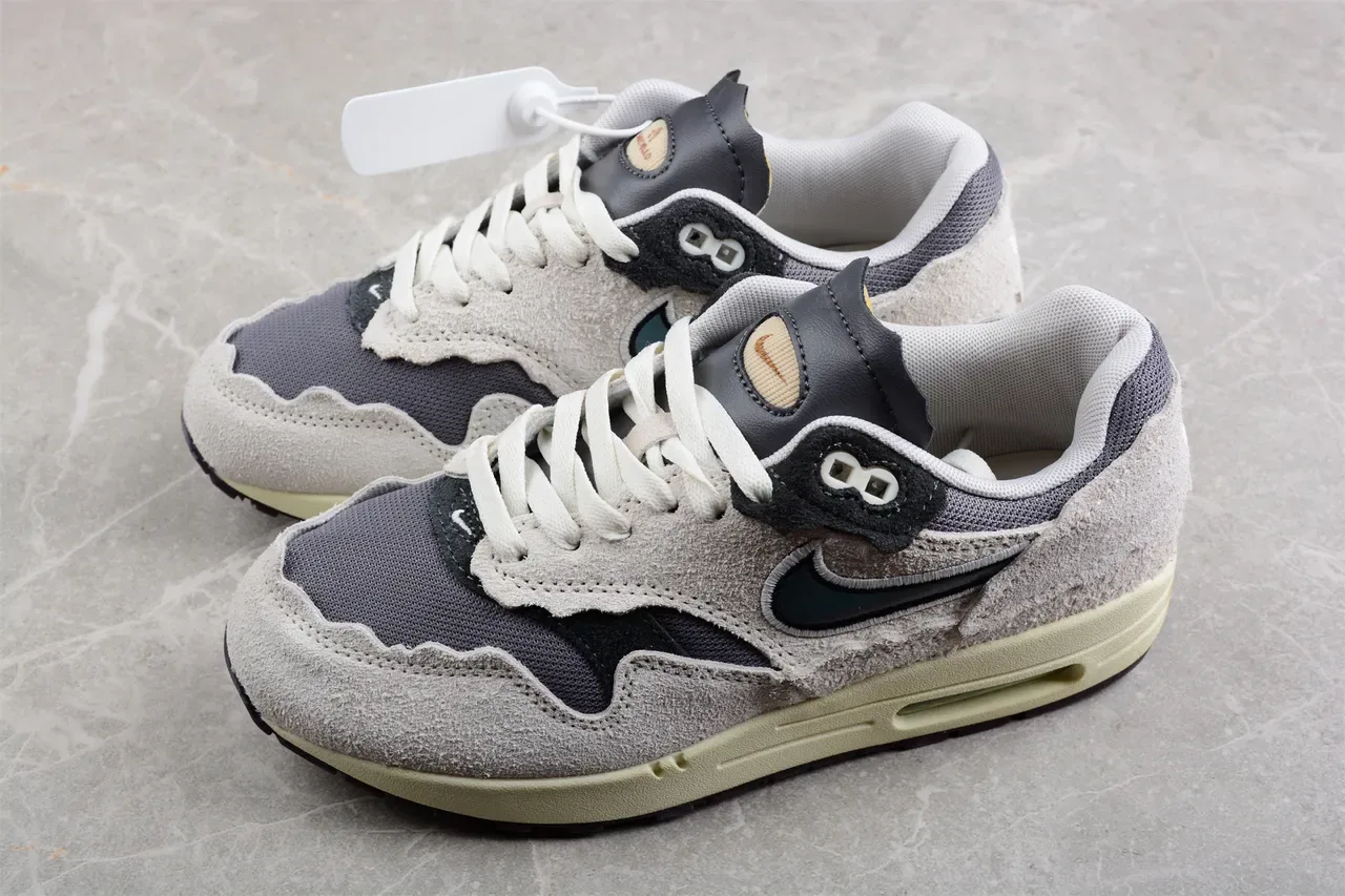 Nike Air Max 1 Off-White and Gray Lifestyle Sneakers 10
