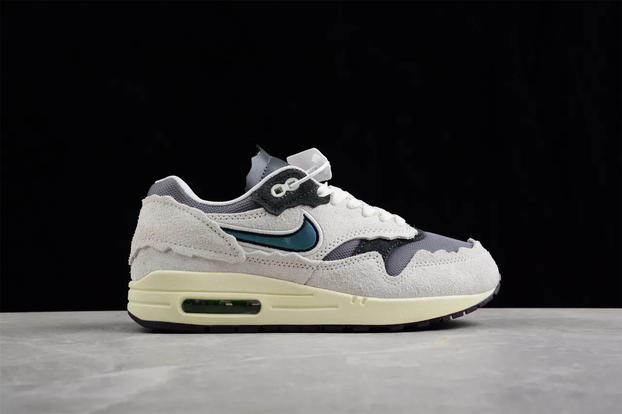 Nike Air Max 1 Off-White and Gray Lifestyle Sneakers 15