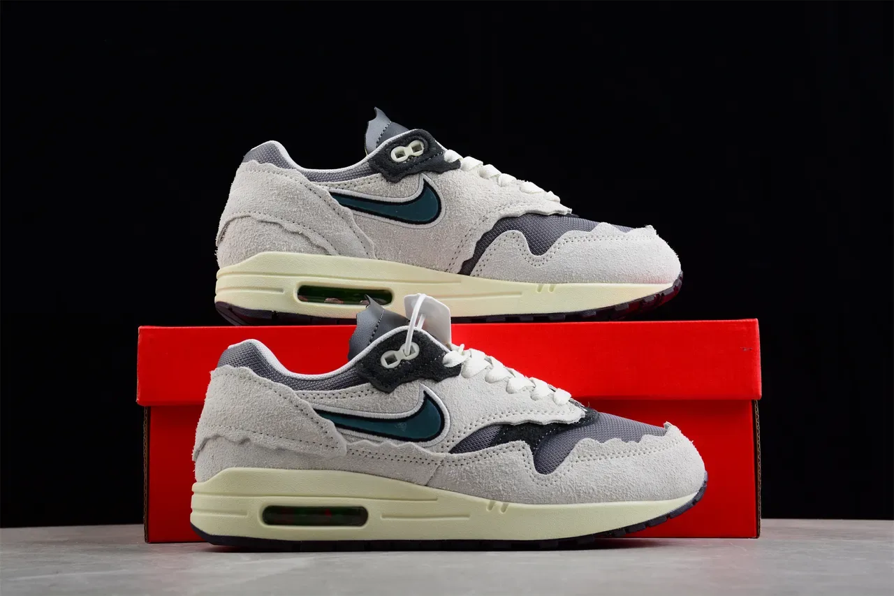 Nike Air Max 1 Off-White and Gray Lifestyle Sneakers 16