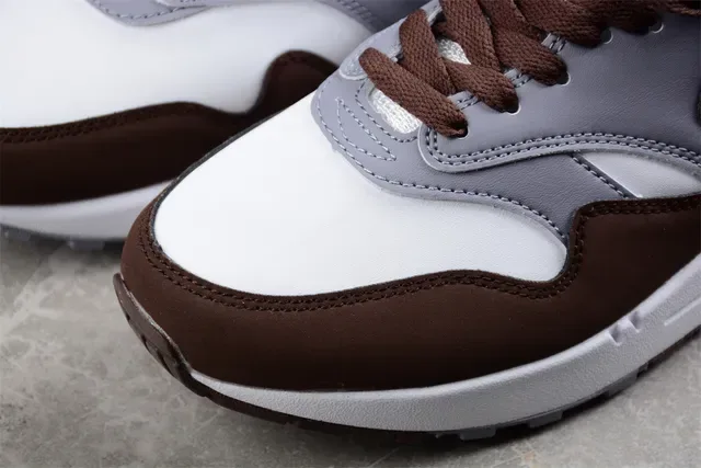 Nike Air Max 1 White Gray Brown Lifestyle Sneakers 5
