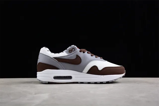 Nike Air Max 1 White Gray Brown Lifestyle Sneakers 8