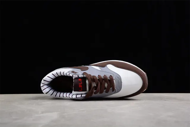 Nike Air Max 1 White Gray Brown Lifestyle Sneakers 9