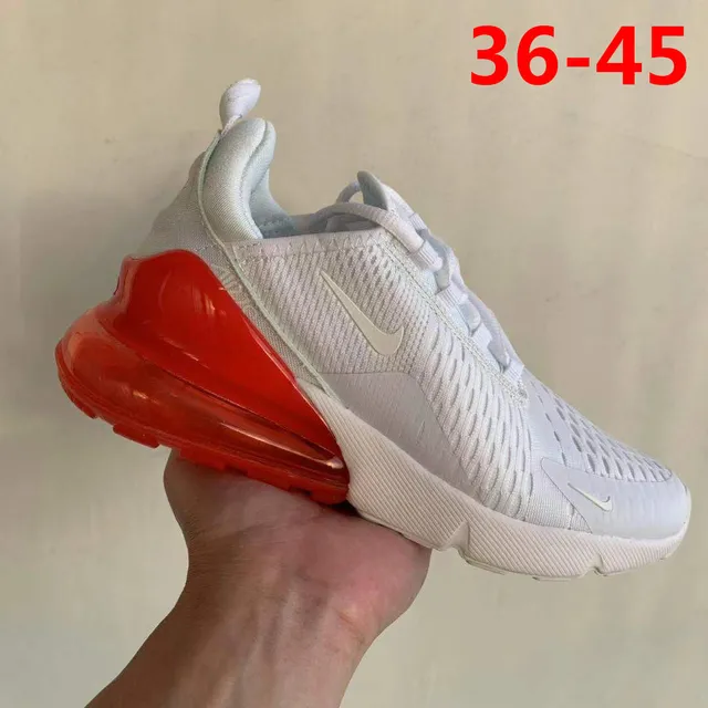 Nike Air Max 270 chaussures de course blanches et rouges 2
