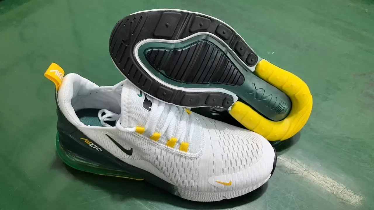 Nike Air Max 270 White Green Yellow Lifestyle Sneakers 3