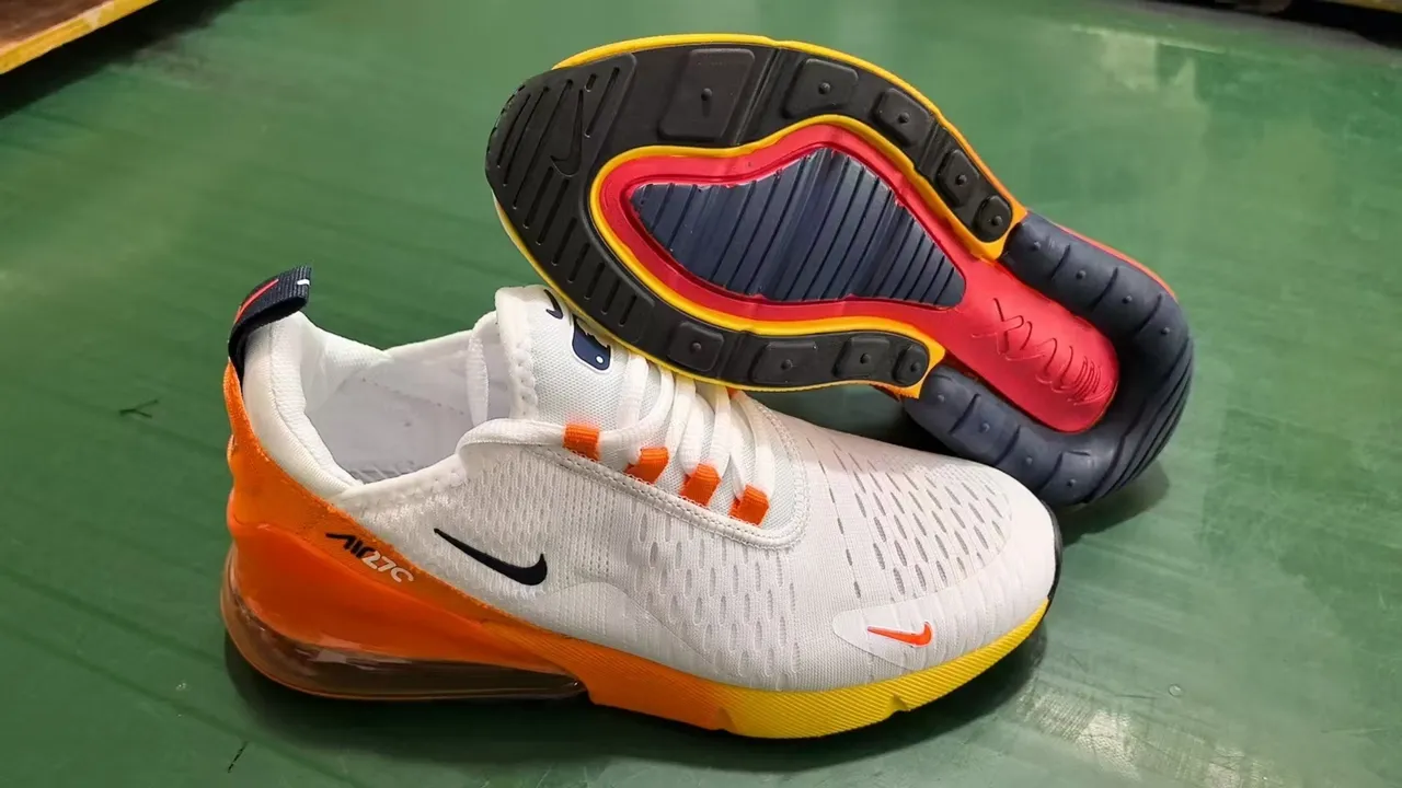 Nike Air Max 270 Blanc Orange Jaune Chaussures de course 2